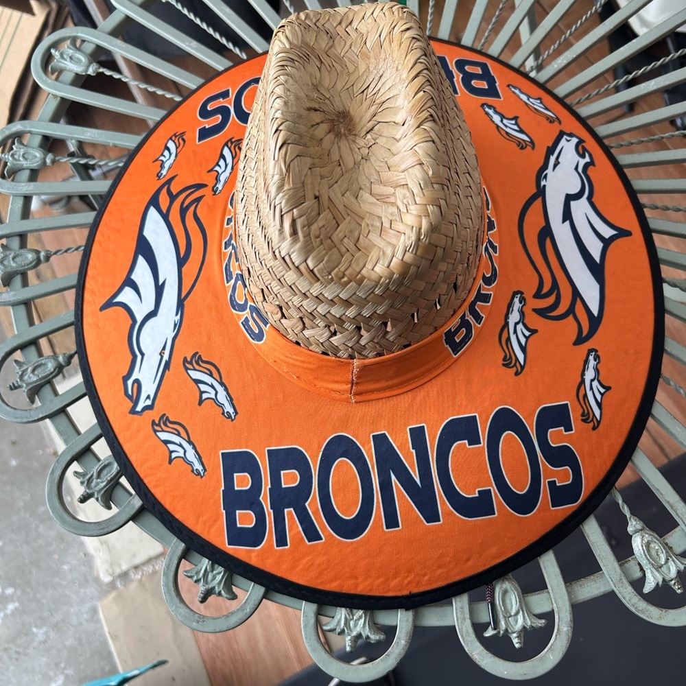 Denver Broncos straw hat